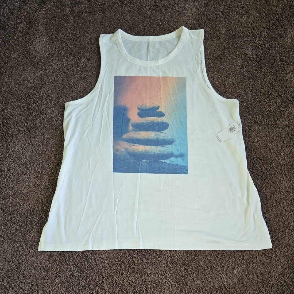 NEW Old Navy White Stones Active Workout Top M